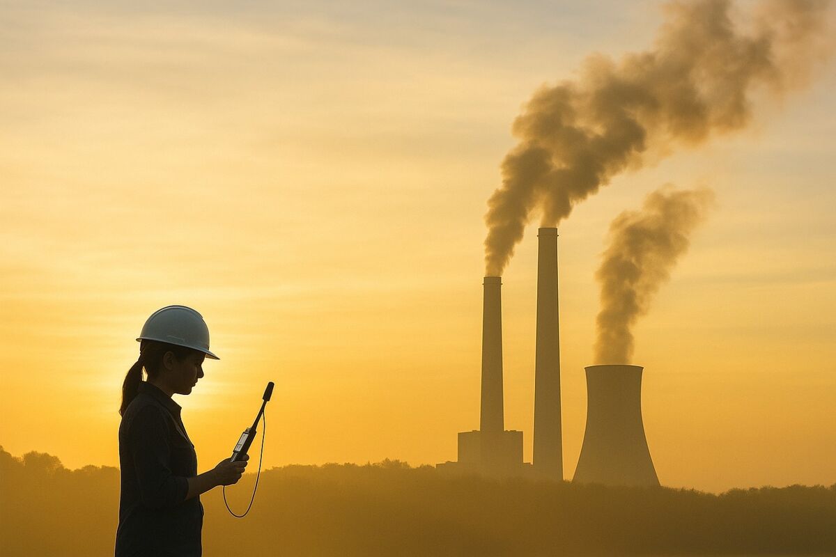 MCERTS accredited stack emissions testing and industrial emissions monitoring at UK facility